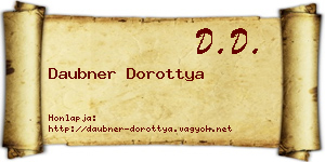 Daubner Dorottya névjegykártya